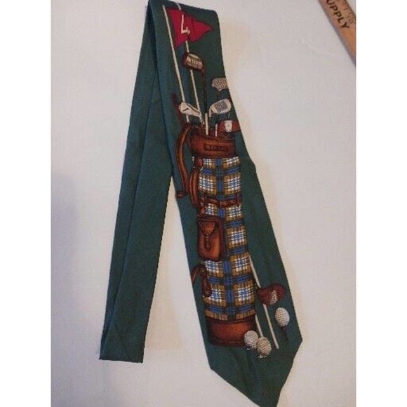 Polo Ralph Lauren Other - Polo RALPH LAUREN Neck Tie Silk GOLF CLUBS HAND MADE in USA Vintage